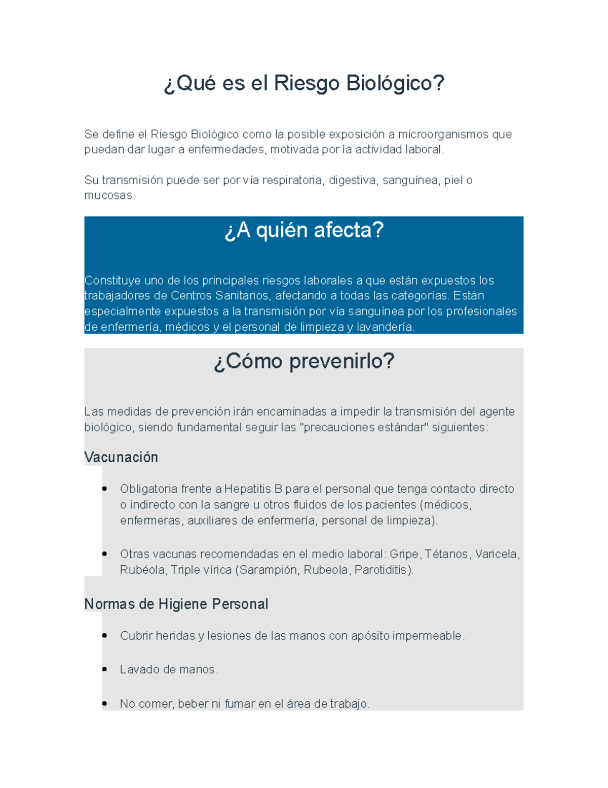 Qué Es El Riesgo Biológico - ¿Qué Es El Riesgo Biológico? Se Define El ...