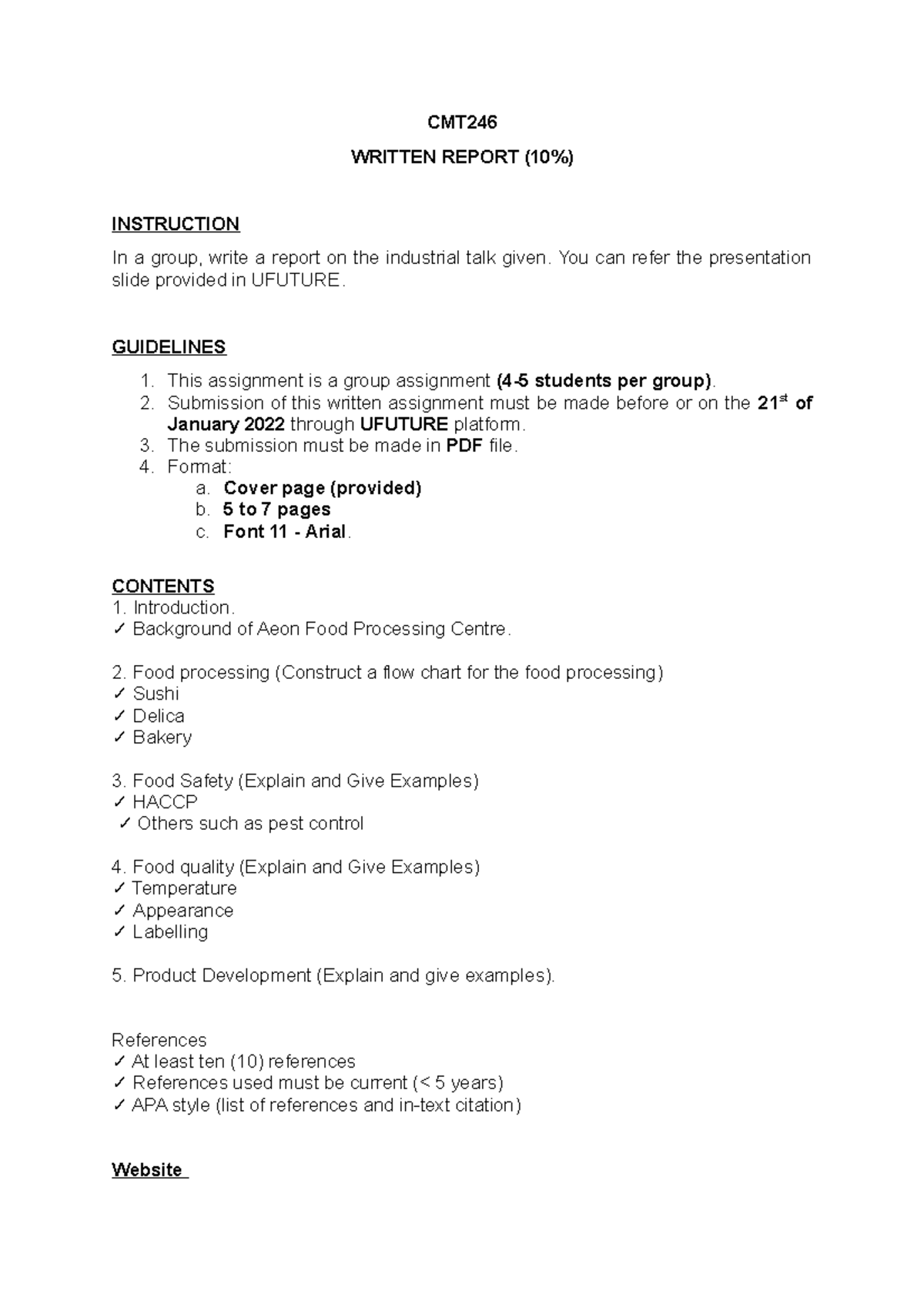 Written Report Format - very useful and easy to understand - CMT ...