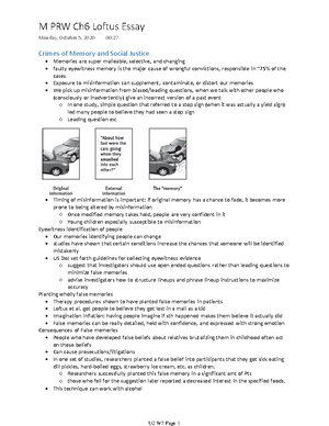 Unit 3 Conjugate Reinforcement Task - Memory in infants/children ...