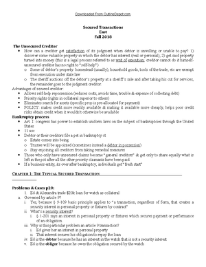 Secured Transactions Essay 2 - Copy - Secured Transactions Fall 2022 ...
