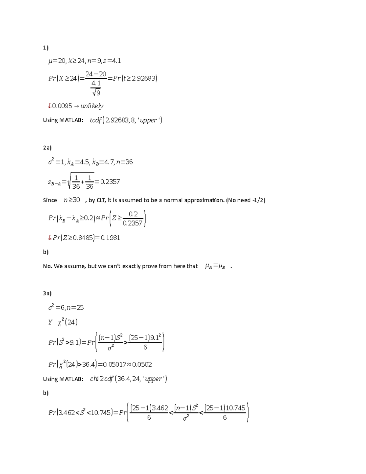 Tut 10ST 2334 Tutorial 10 Solution AY21/22 - ST2334 - NUS - Studocu