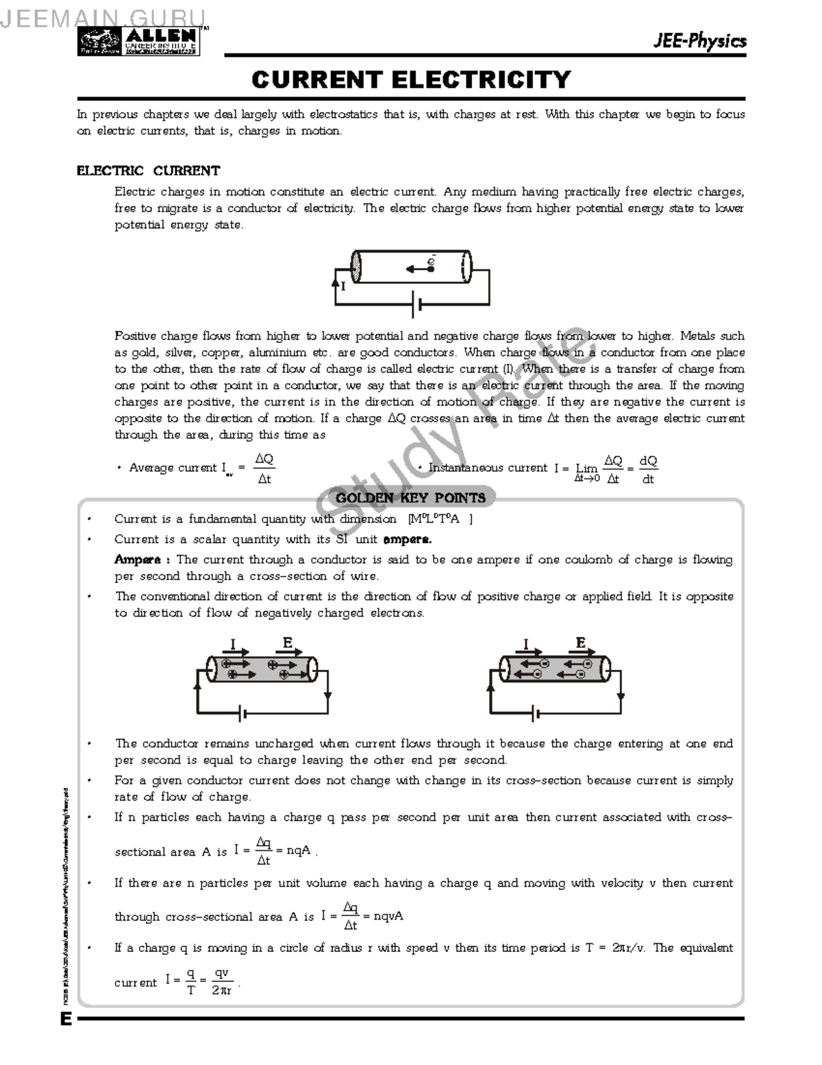 Current Electricity Allen - E NODE6 (E)\Data\2014\Kota\JEE-Advanced\SMP ...