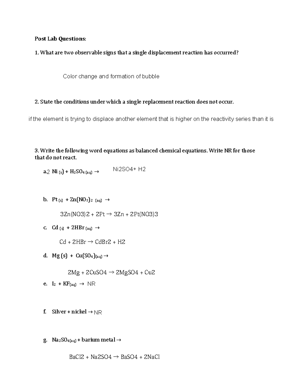 Post lab questions 6 hjhj post lab questions what are two