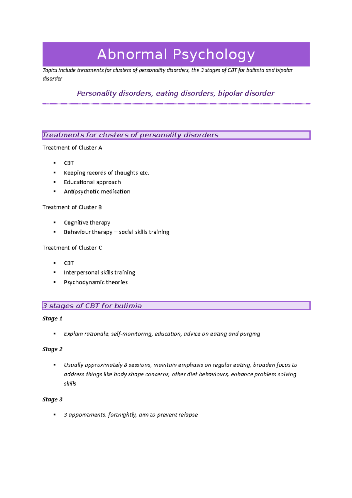 dissertation topics on abnormal psychology