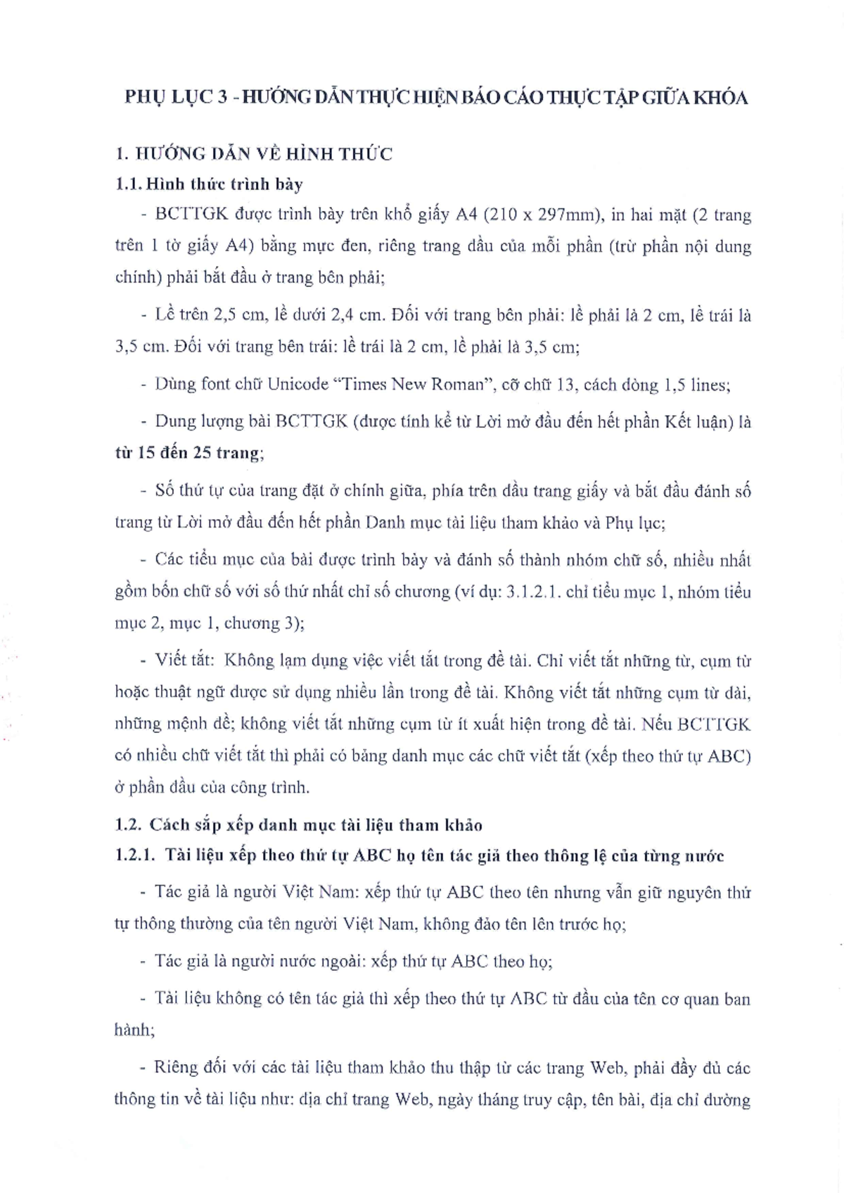 Phụ lục về yêu cầu viết BCGK - PHU LUC 3 HUONG DAN THUCHIEN BÁO CÁO ...