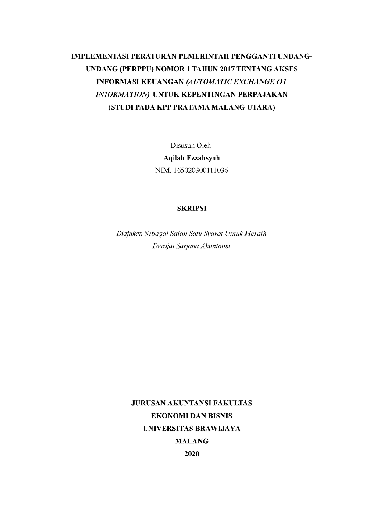 Implementasi Peraturan Pemerintah Pengganti Undang- Undang ( Perppu ...