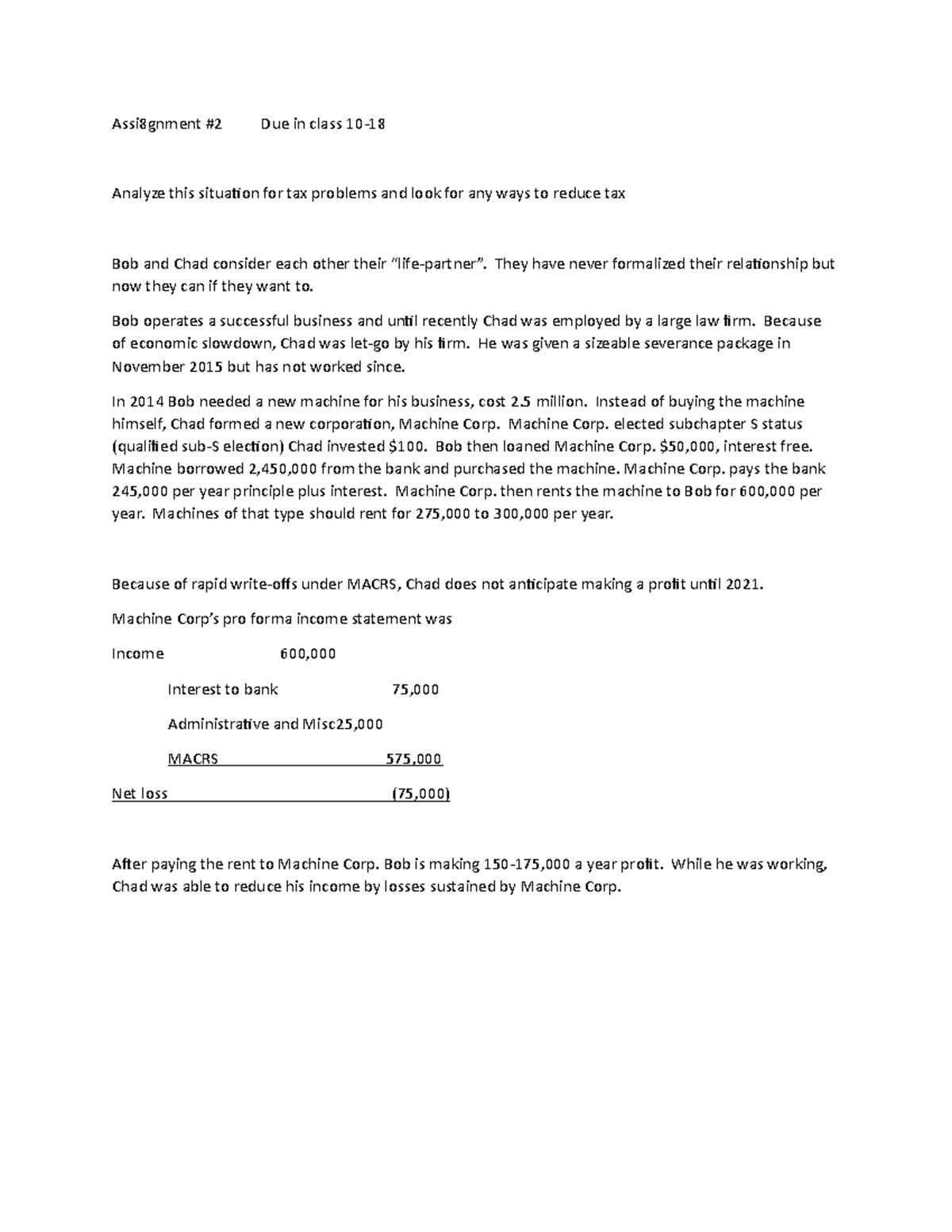 assignment 2 fink fall 2017 - Assi8gnment #2 Due in class 10- Analyze ...