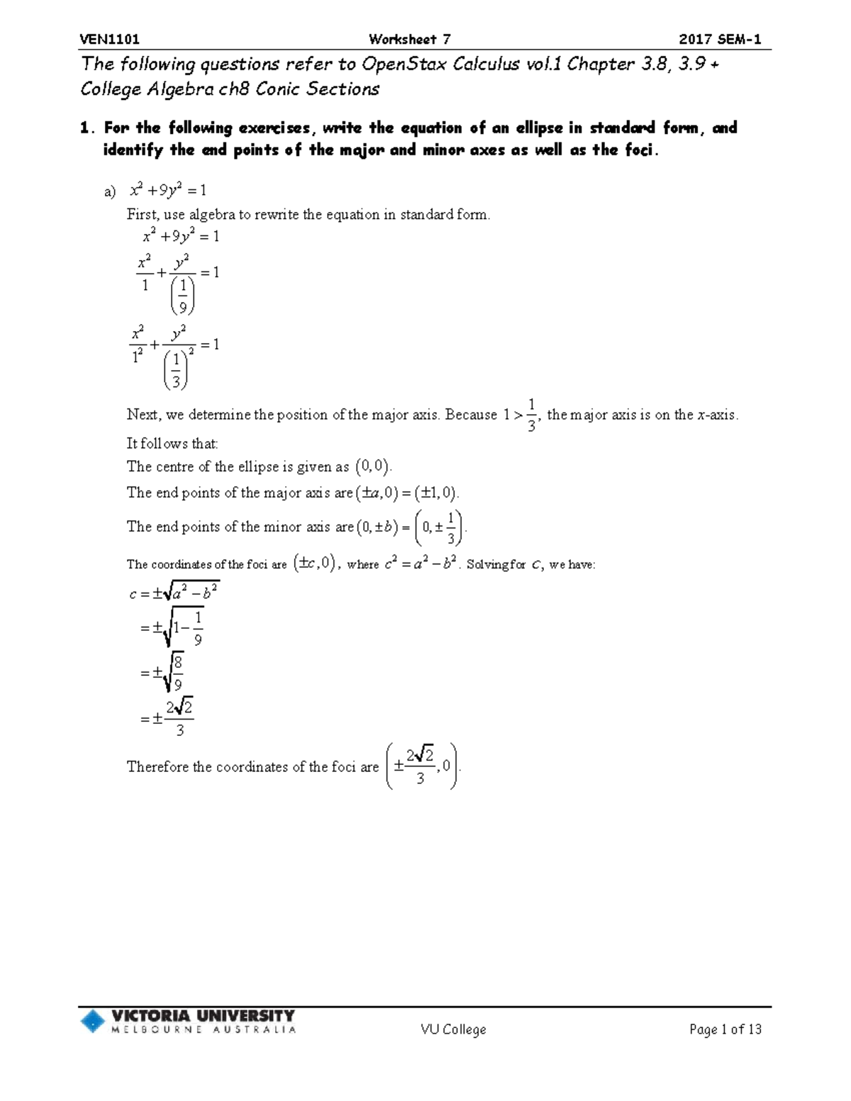 Worksheet 07 With Answers - The Following Questions Refer To OpenStax ...