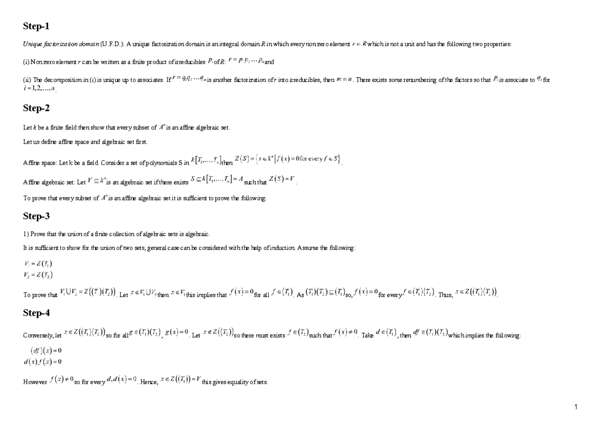 Problem (446) - answer - Step-1Unique factorization domain (U.F.): A ...