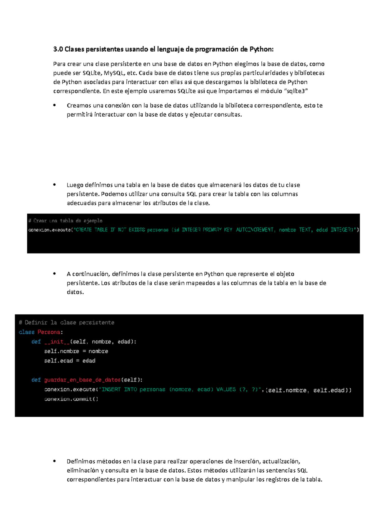 Clases persistentes en Python con base de datos - copia - 3 Clases ...