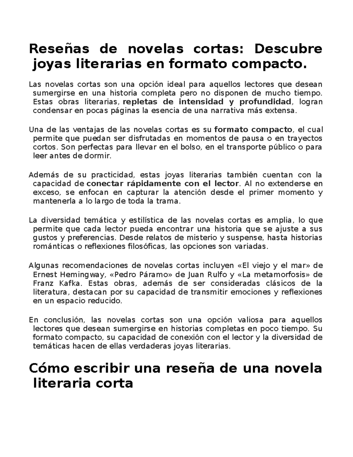 Reseñas De Novelas Cortas Reseñas De Novelas Cortas Descubre Joyas