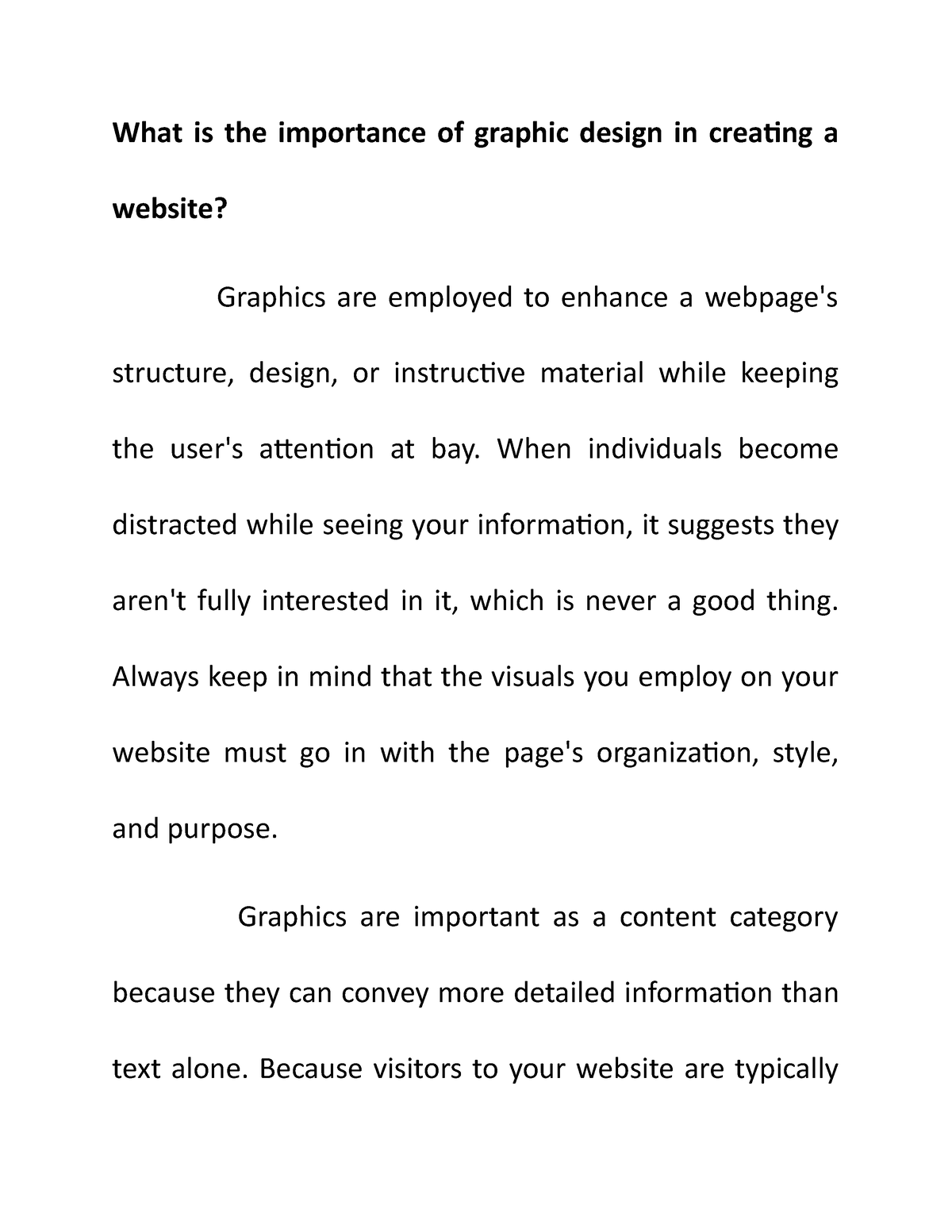 essay on the importance of graphic design