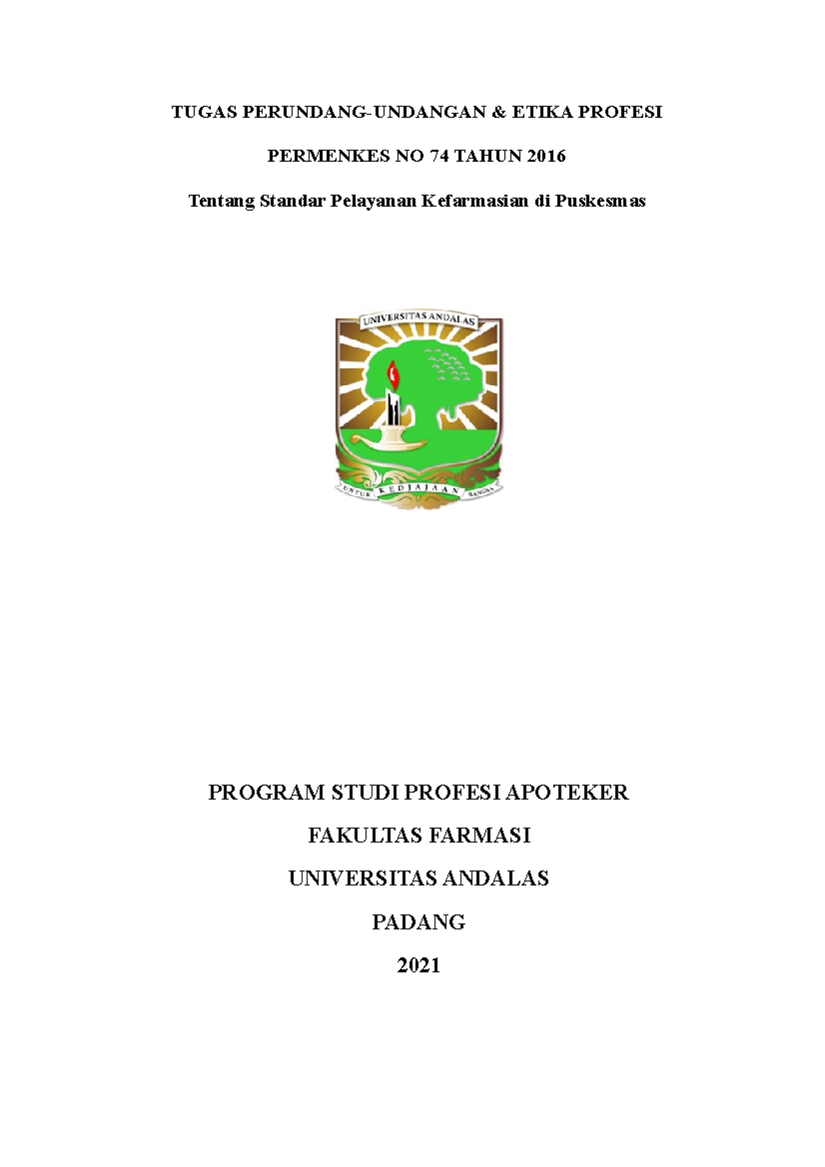 Standar Pelayanan Kefarmasian Di Puskesmas - Pelayanan Kefarmasian ...