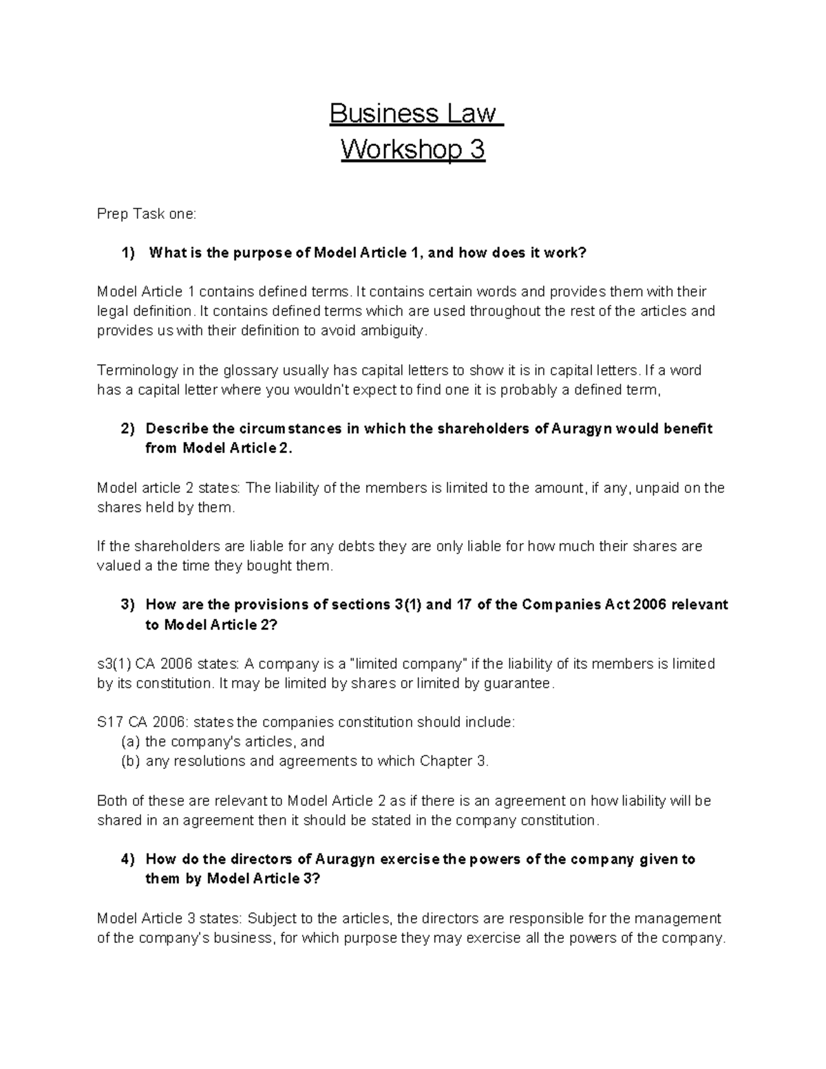 Blp Ws3 Workshop 3 Reading Business Law Workshop 3 Prep Task One 1 Blp Ws3 Workshop 3 Reading Business Law Workshop 3 Prep Task One 1
