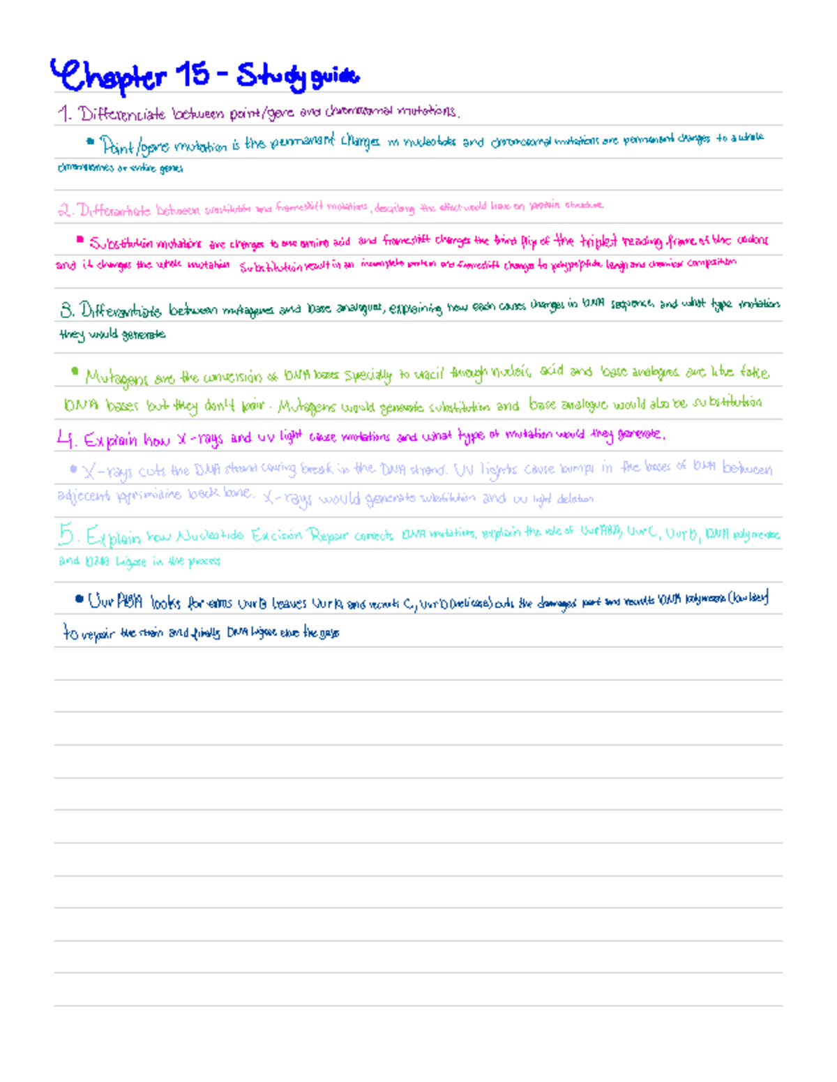 Biology 224 - Chapter 15 study guide Dr.Brothy - Chapter 15 - study ...