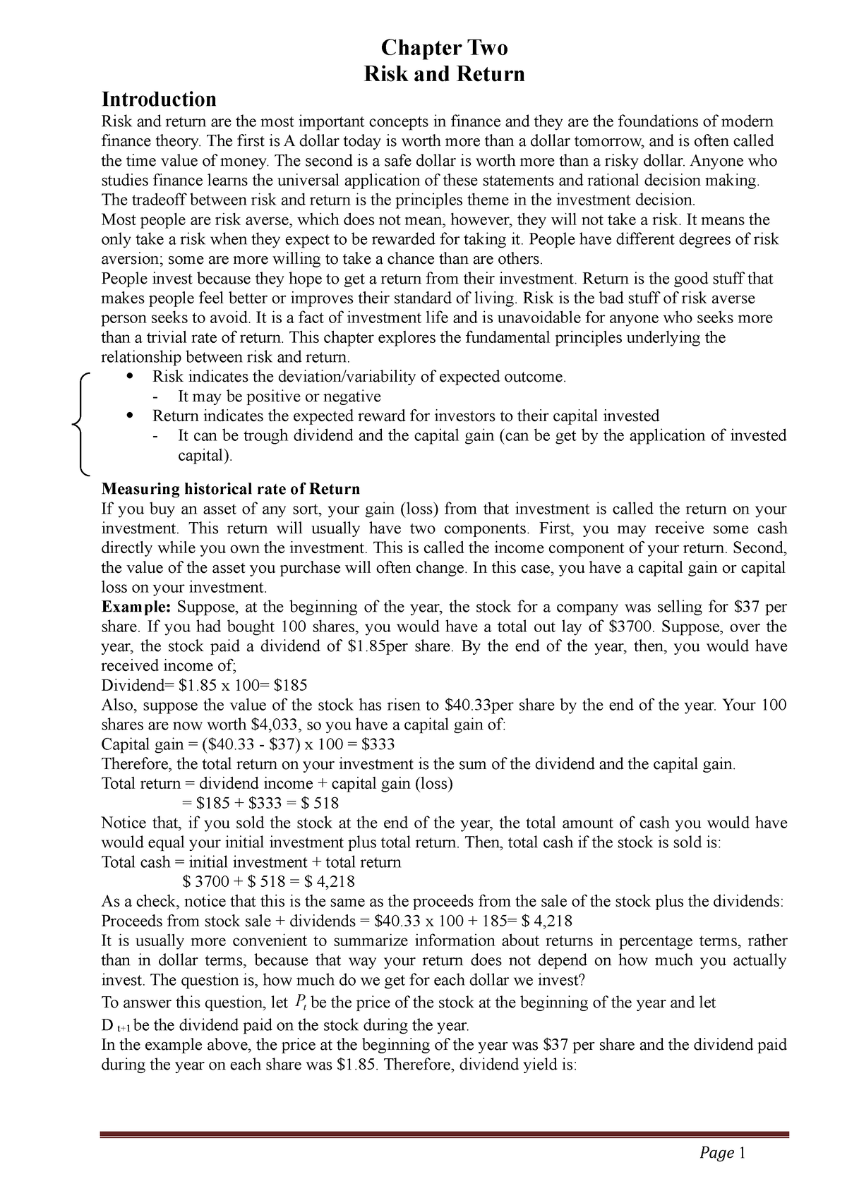 Investement Analysis And Portfolio Management Chapter 2 - Chapter Two ...