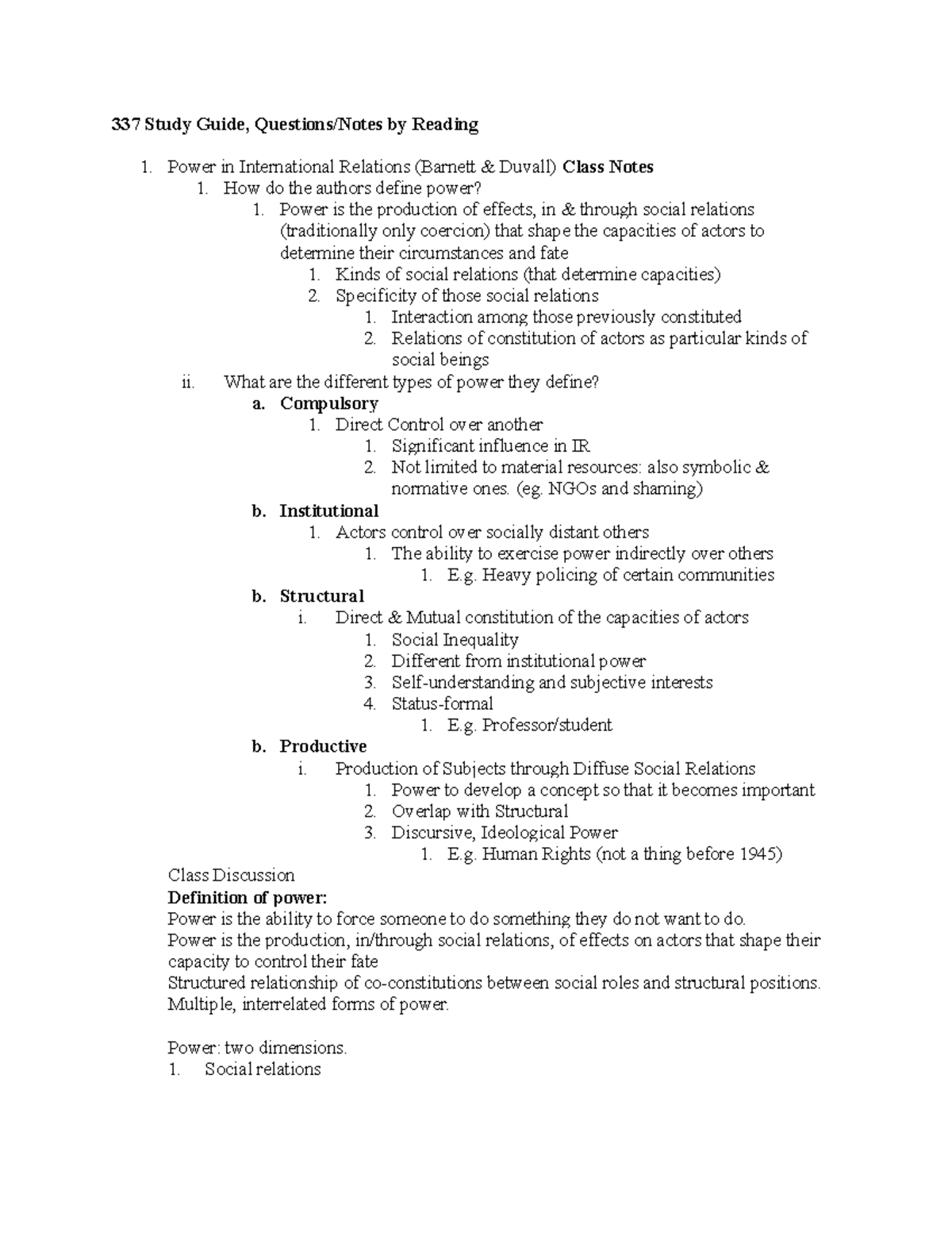 337 Study Guide - Critical Social Thought Final Examination Notes - 337 ...