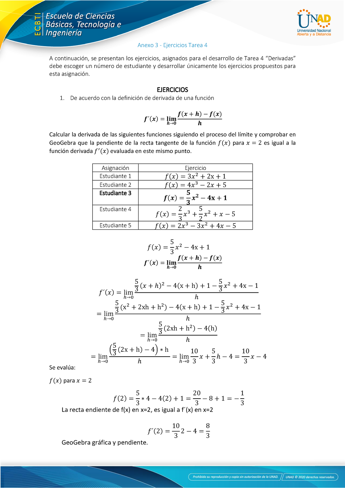 Anexo 3 - Ejercicios Tarea 4 (1) - Anexo 3 - Ejercicios Tarea 4 A ...