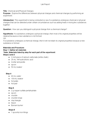 lab types of reactions assignment lab report edgenuity