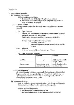 Samenvatting Financieel Management - Samenvatting Financieel Management ...