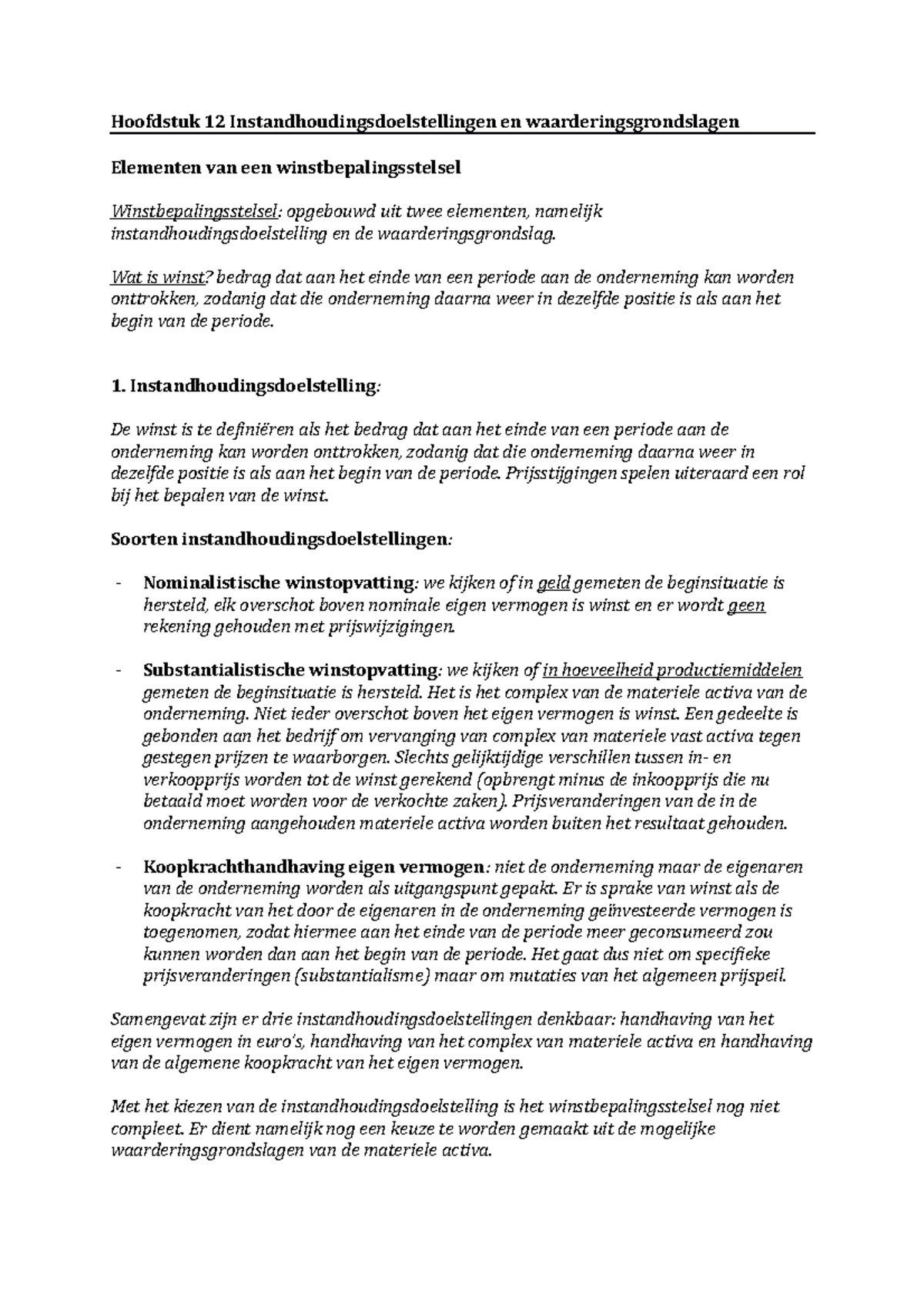 Externe Verslaggeving Samenvatting - Hoofdstuk 12 ...