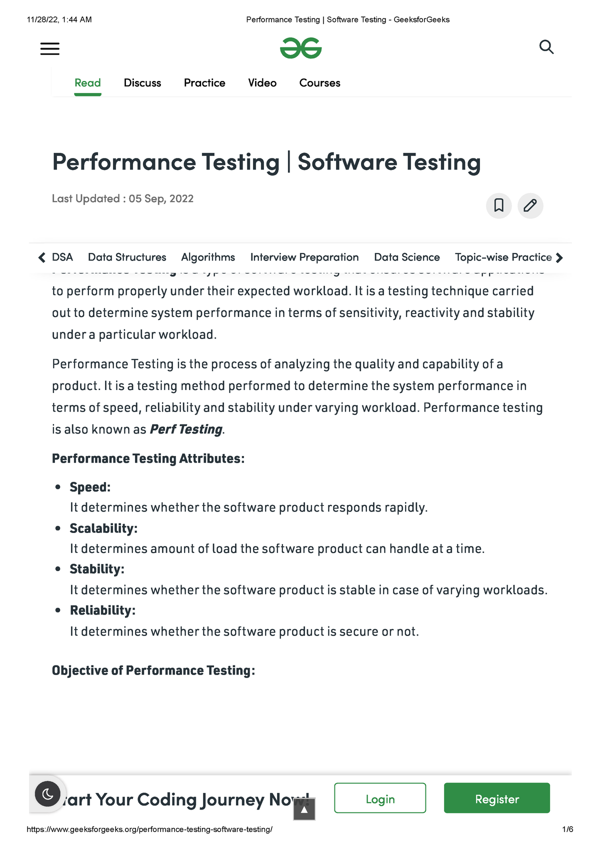 Performance Testing Software Testing - Geeksfor Geeks - Prerequisite ...