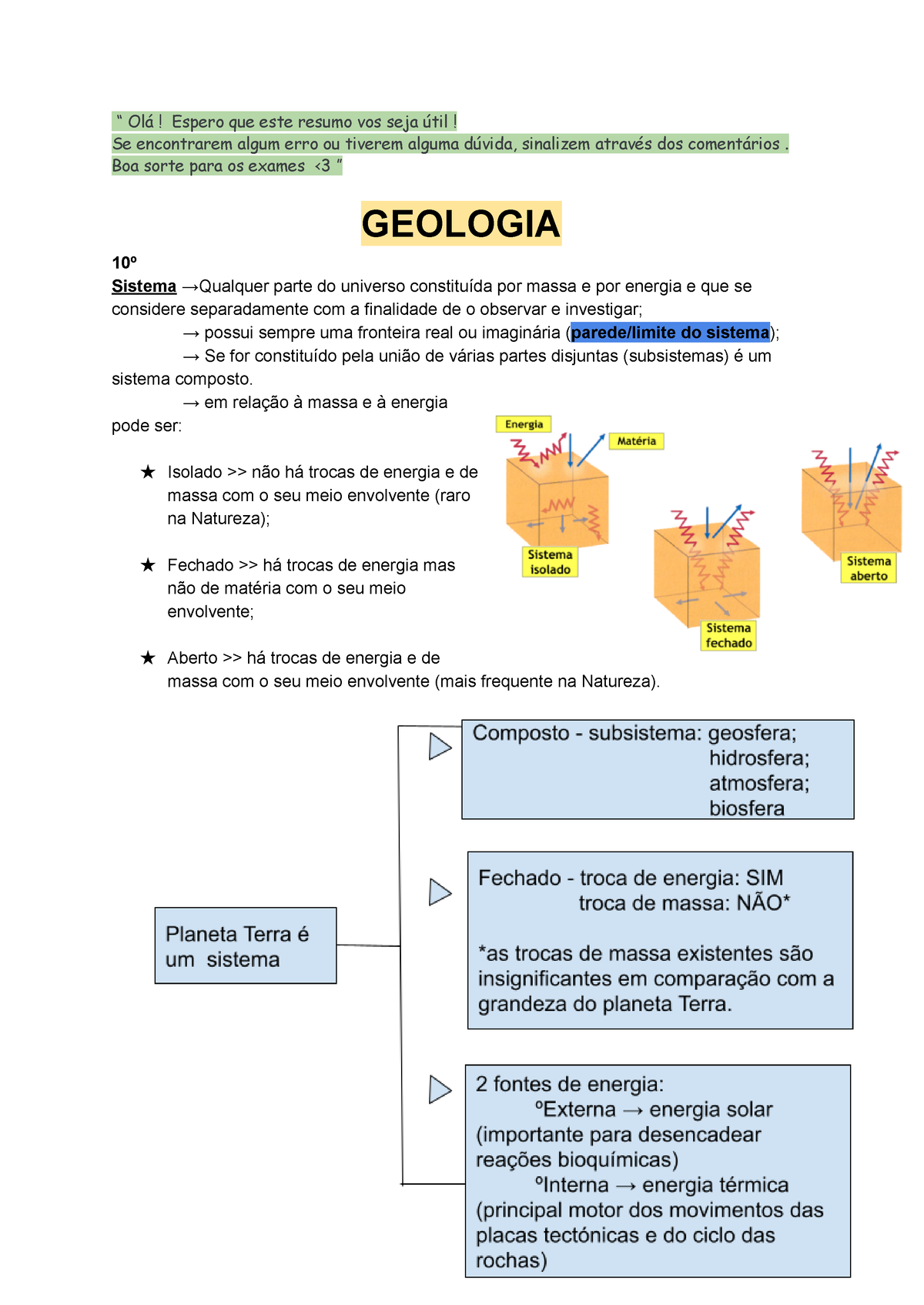 Geologia - Mmmmmmmmmmmmmmmmmmmmm - “ Olá! Espero Que Este Resumo Vos ...