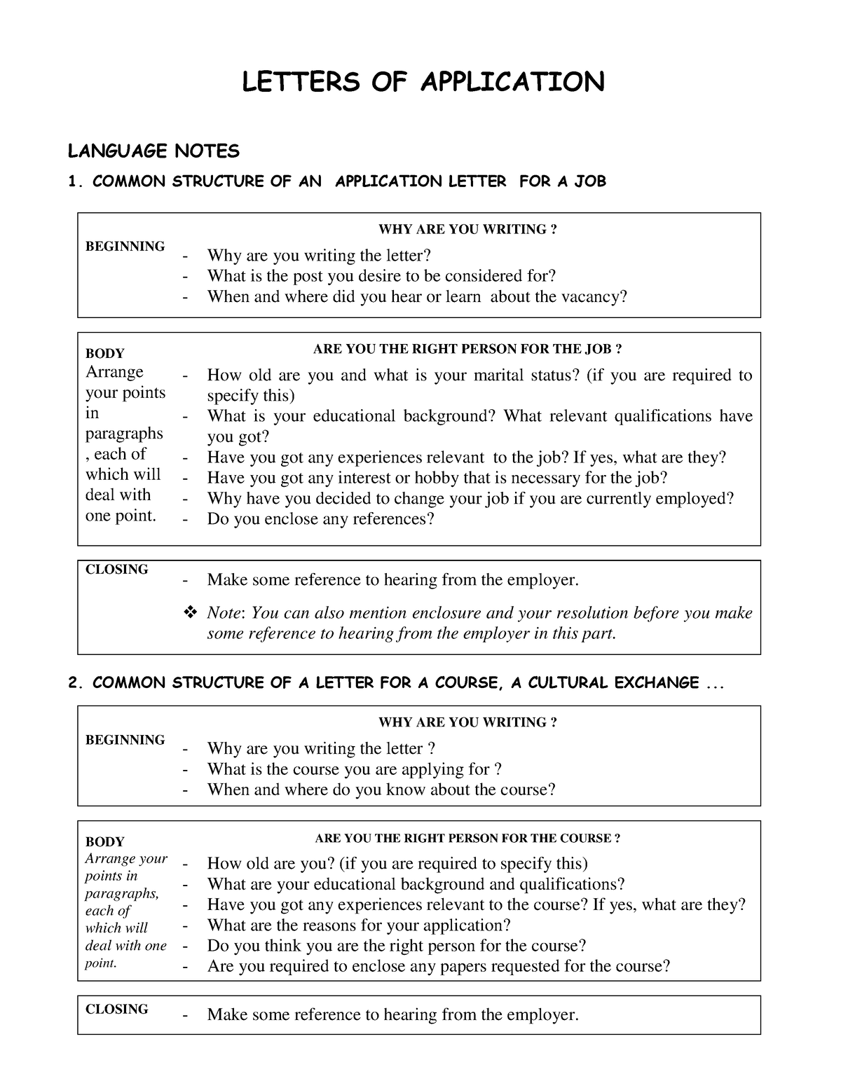 language-letters-of-application-letters-of-application-language