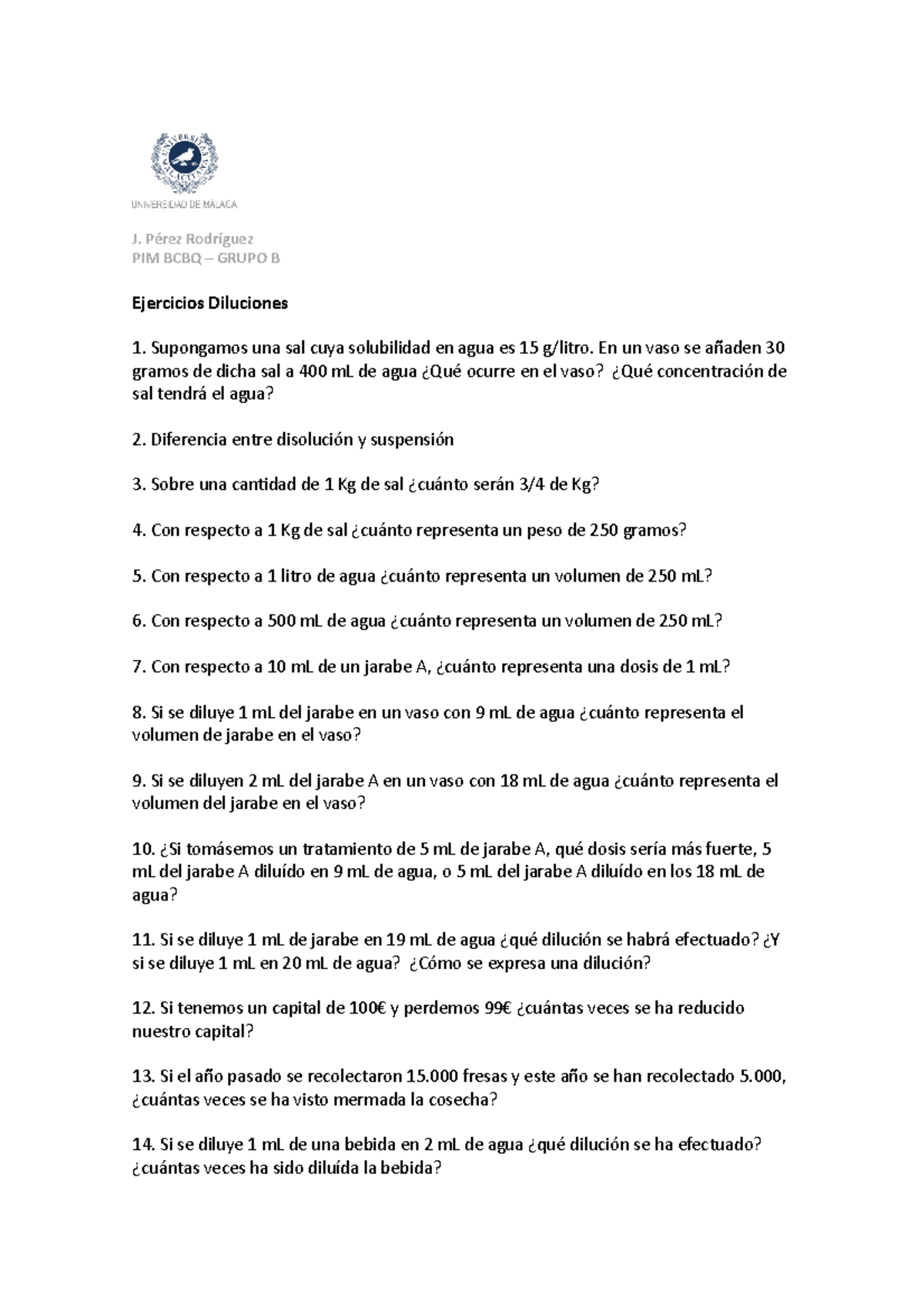 Ejercicios Diluciones (3) - Copia - J. Pérez Rodríguez PIM BCBQ – GRUPO ...