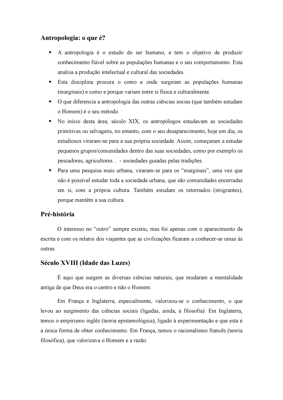 Resumo De Toda A Matéria Power Points Resumos Aulas Artigos Antropologia O Que é A 9647