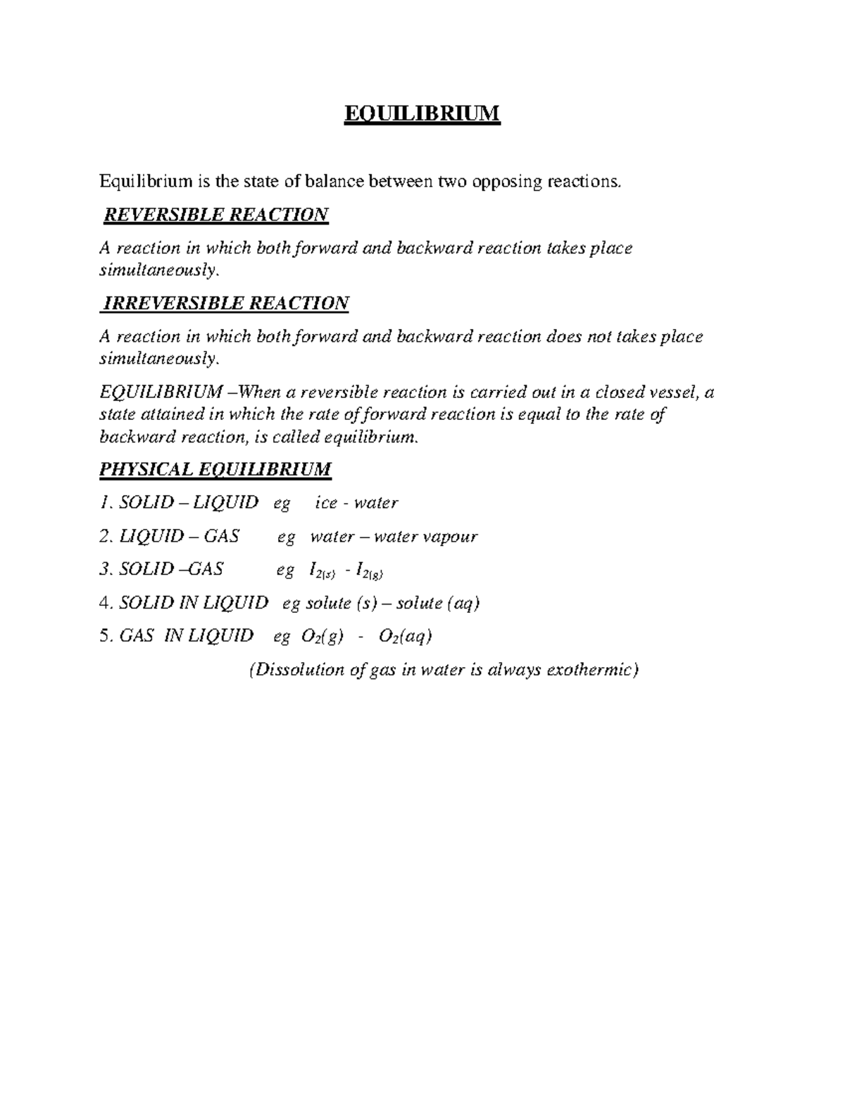 Chem n ioni equi - CHEMISTRY NEET LECTURE NOTES - EQUILIBRIUM ...
