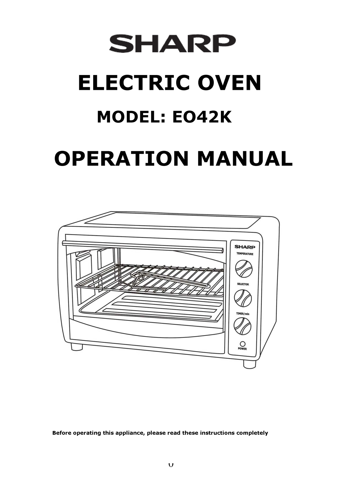 Manual EO 42K ELECTRIC OVEN OVEN MODEL EO42K OPERATION MANUAL Before   Thumb 1200 1697 