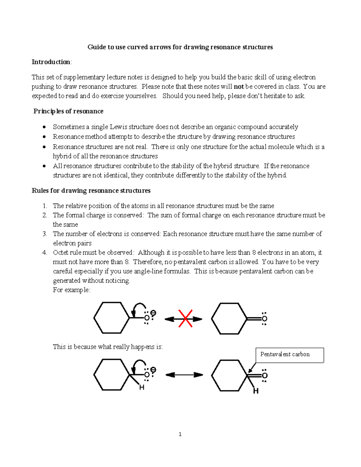 01 Guide To Drawing Resonance Structures Warning Tt Undefined Function 32 Guide To Use