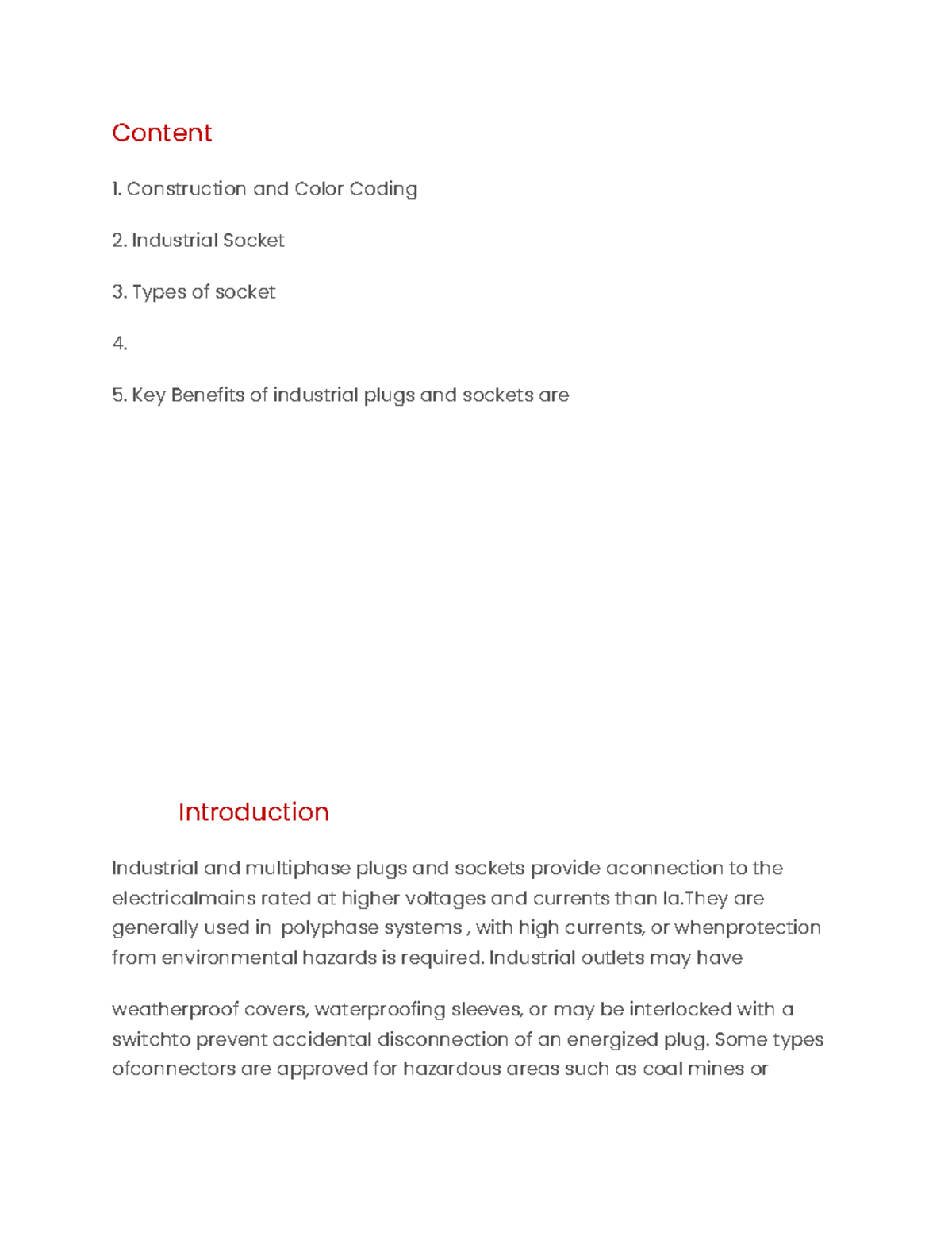 Cphm1 - Content Construction and Color Coding Industrial Socket Types ...