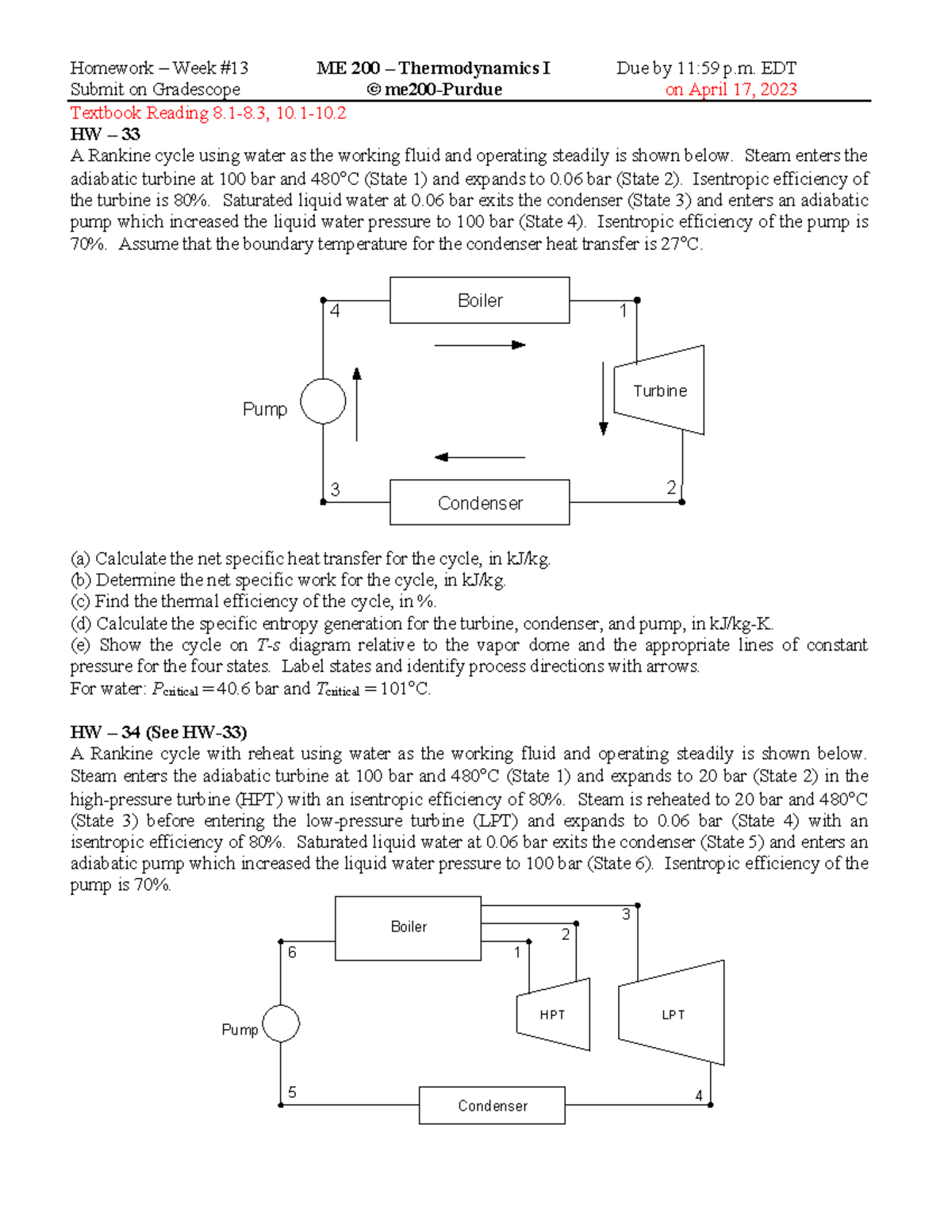 HW33-35 - S2023 HW Problems - Homework – Week #13 ME 200 ...