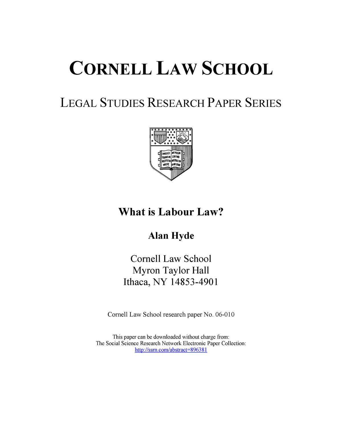 research paper labor law