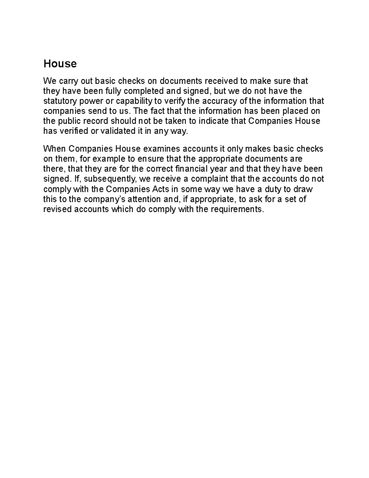 Random Notes Knowledge - House We carry out basic checks on documents ...
