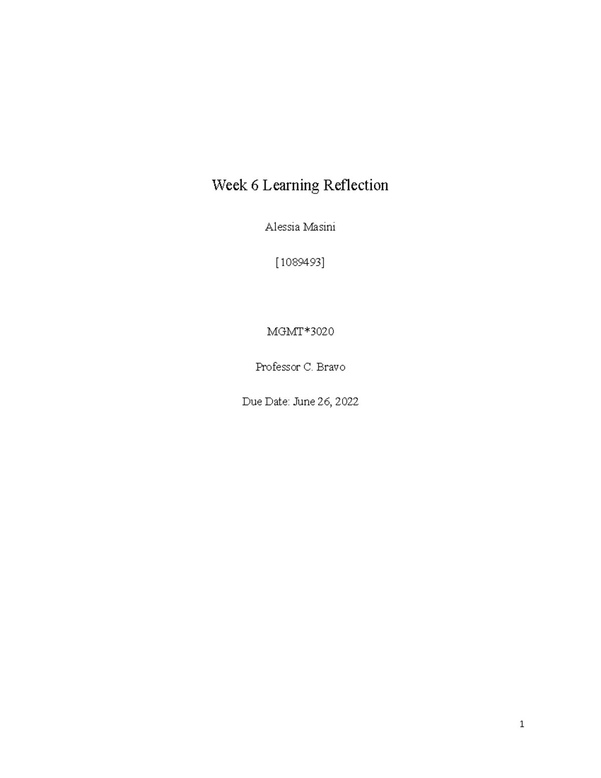 CSR Week6 - Corporate Social Responsibility week 6 weekly reflection ...