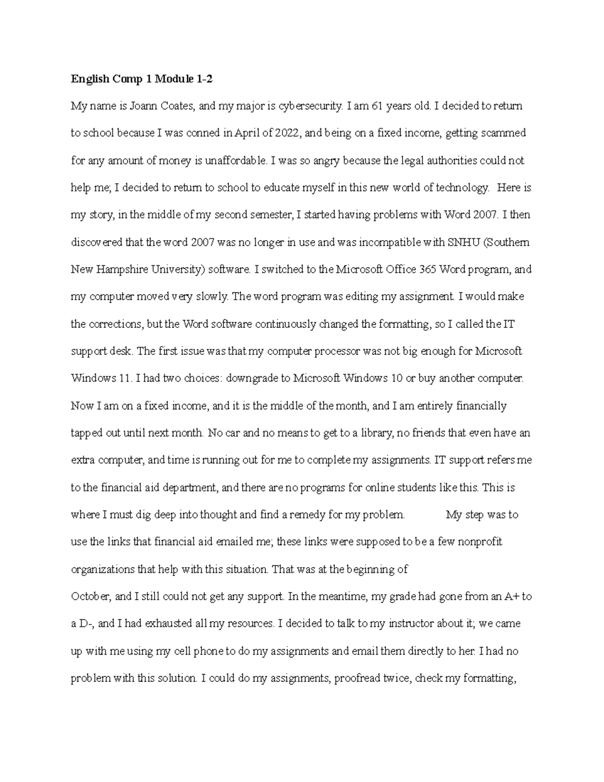 Eng Comp1 Module 1 2 This Is An English Composition Class English Eng Comp1 Module 1 2 This Is An English Composition Class English