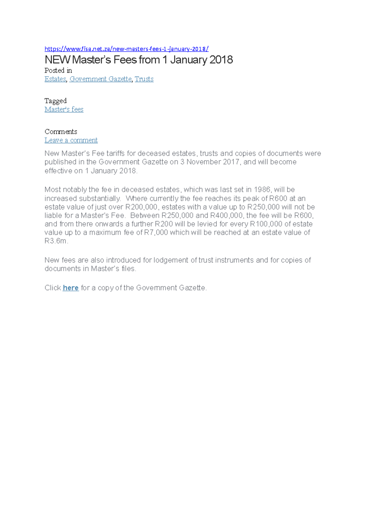 Master's fees lasu NEW