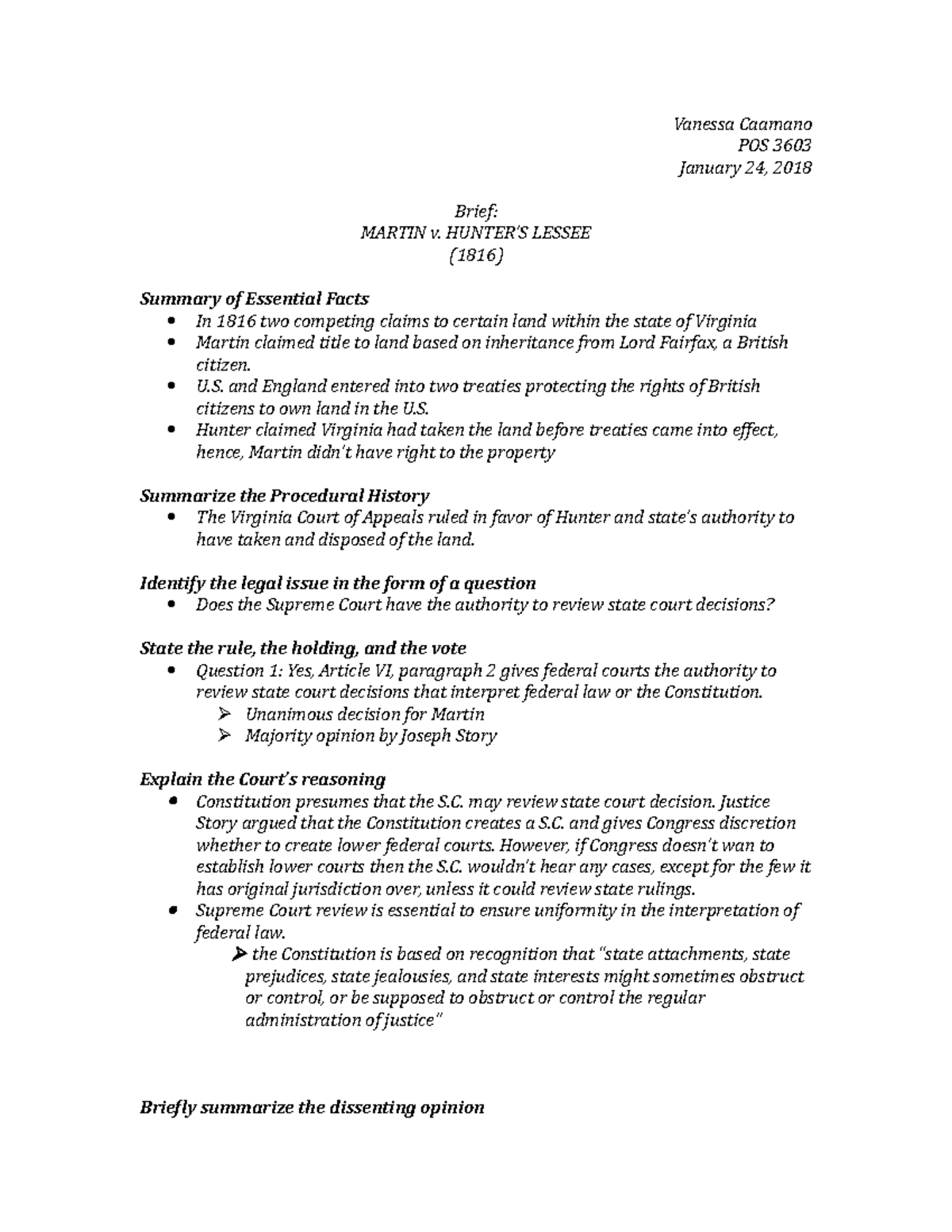 martin v hunter's lessee case brief