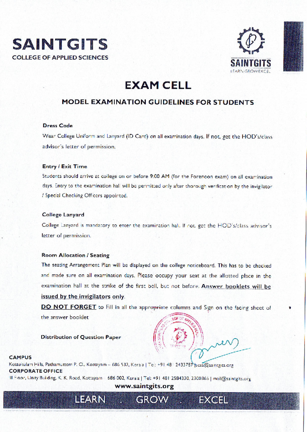 Student Examination Guideliens - Project Work - Studocu