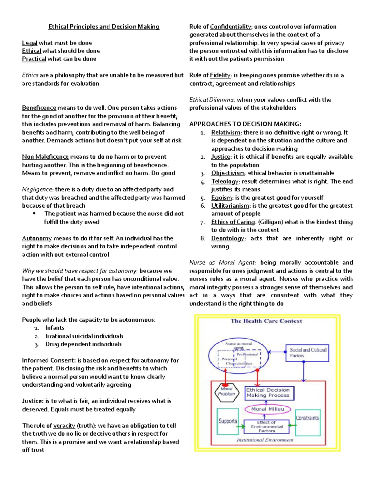 Ethical Principles And Decision Making - In Very Special Cases Of 