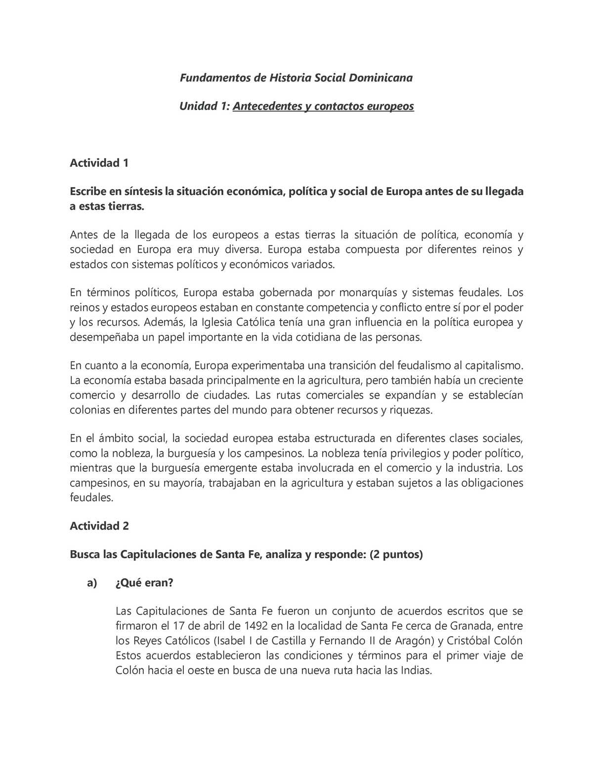 Fundamentos De Historia Social Dominicana Tarea 1 Fundamentos De Historia Social Dominicana 0100