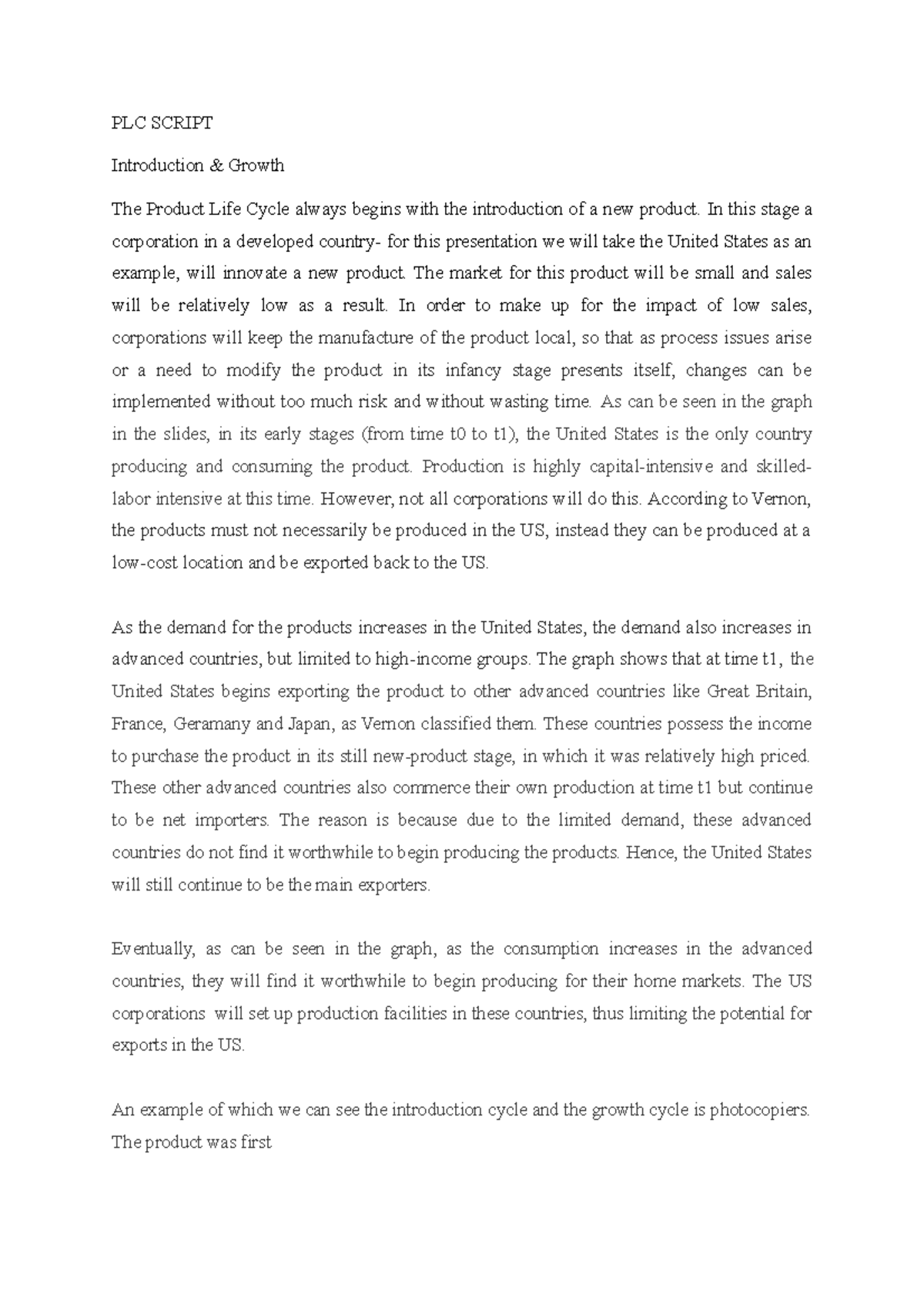 PLC Script - ffff - PLC SCRIPT Introduction & Growth The Product Life ...