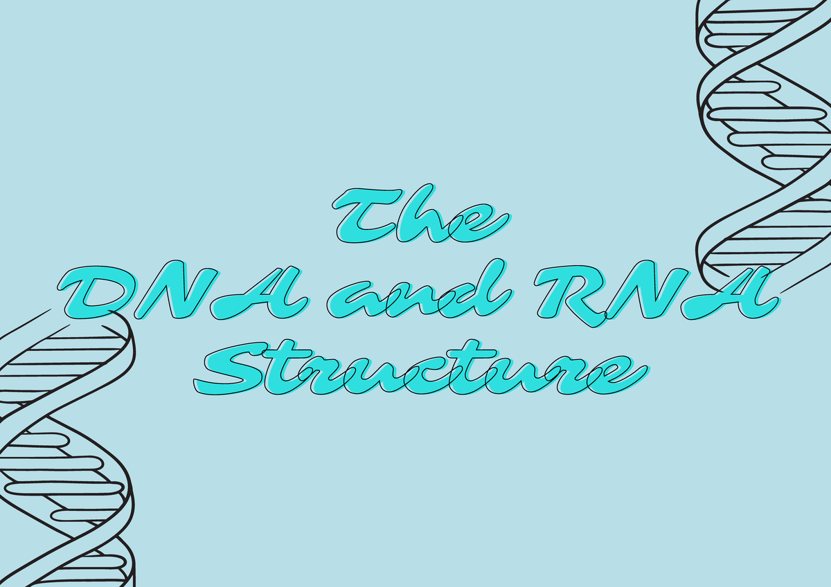 DNA vs. RNA Science Poster in Light Blue Green Lined Style - TheThe DNA ...