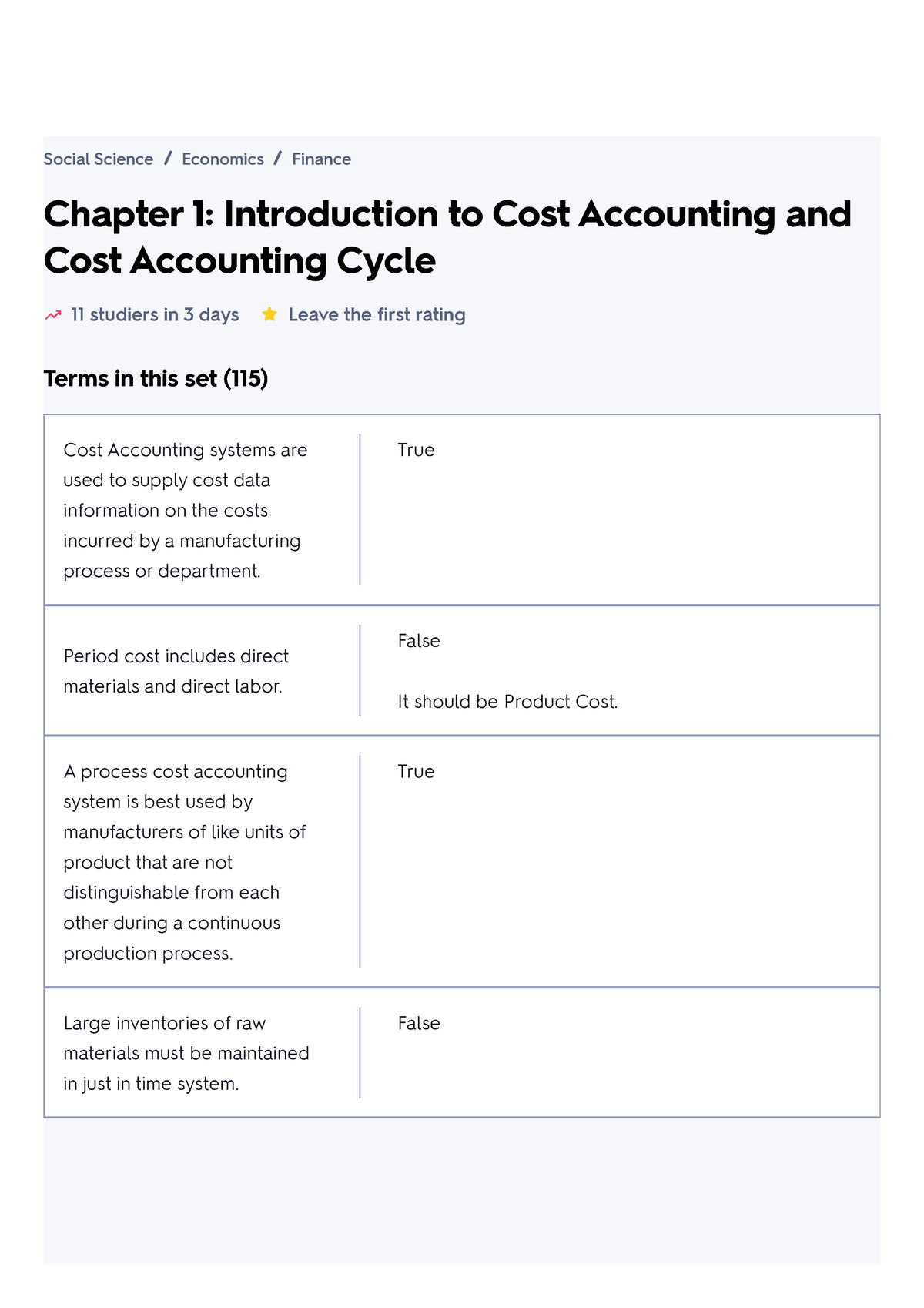 Chapter 1 Introduction To Cost Accounting And Cost Accounting Cycle ...