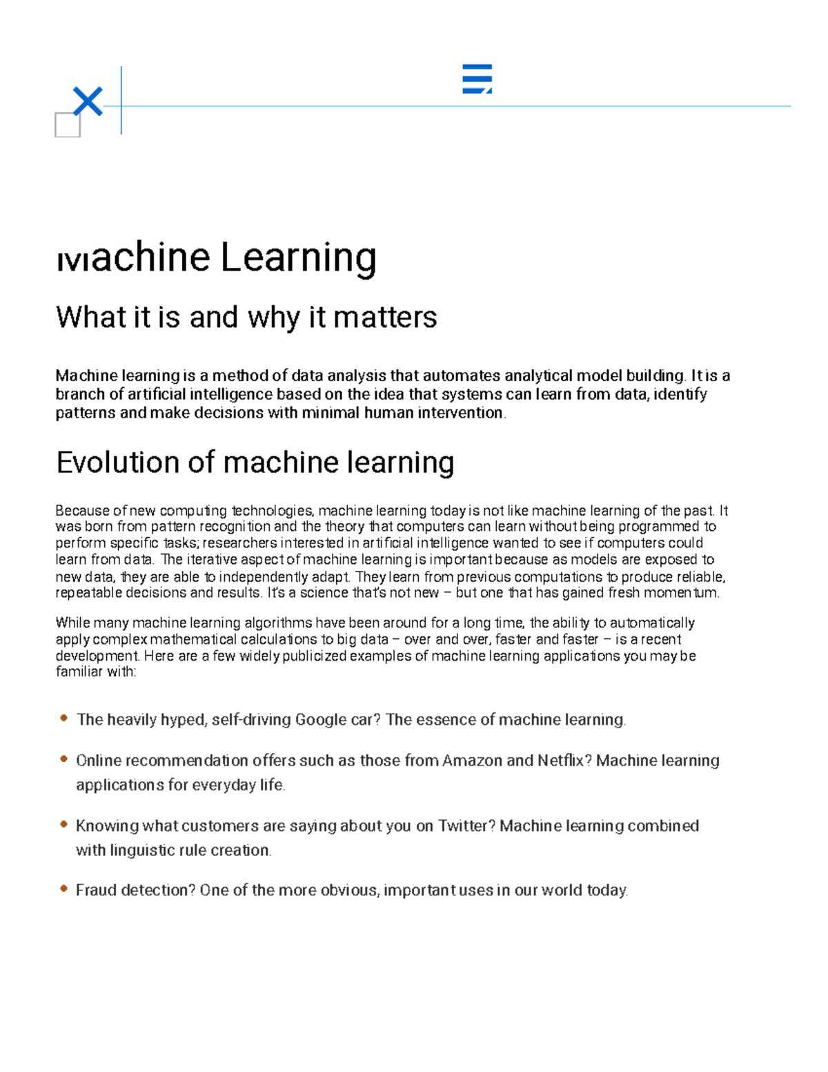 DF 8 - Machine Learning What it is and why it matters ####### Machine ...