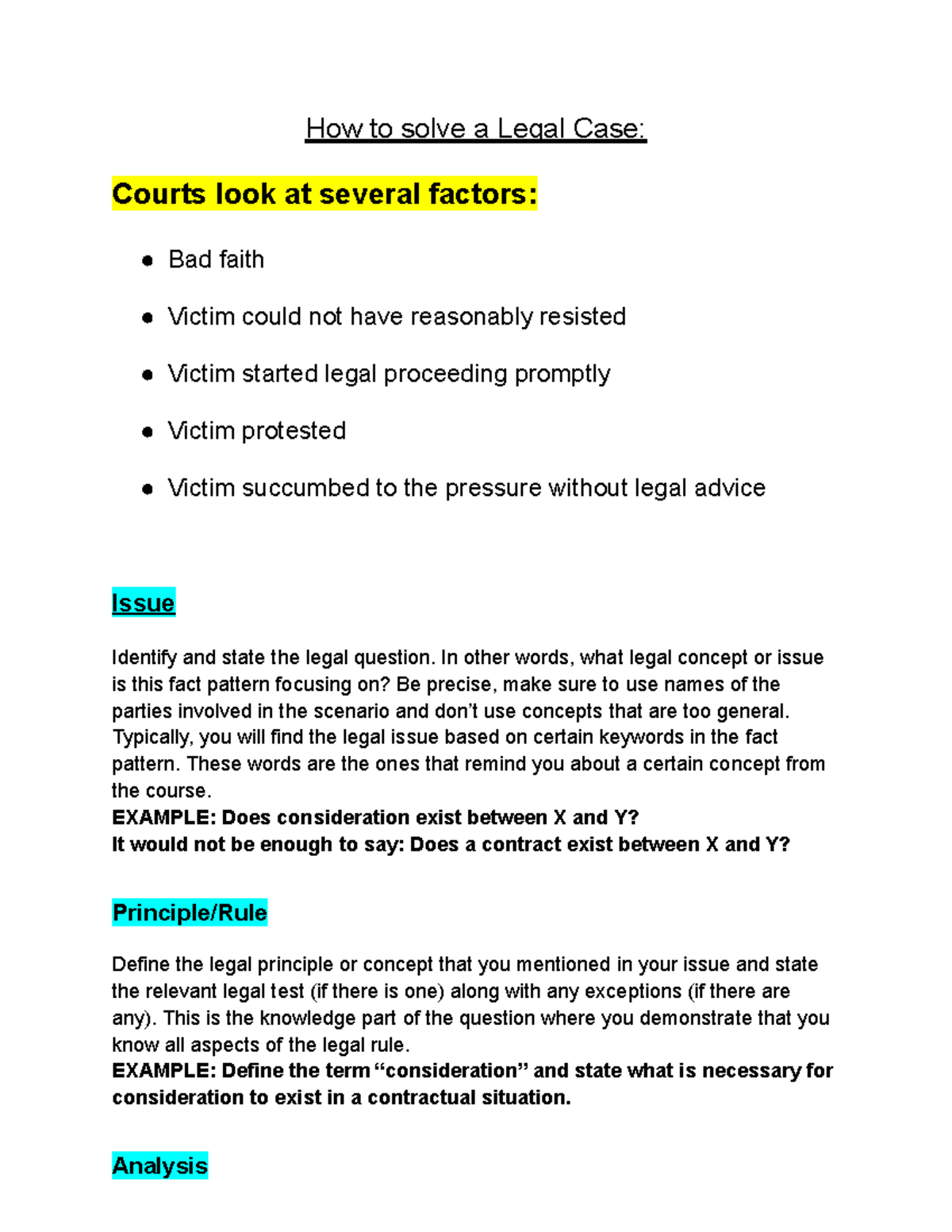 How to solve a legal case - How to solve a Legal Case: Courts look at ...