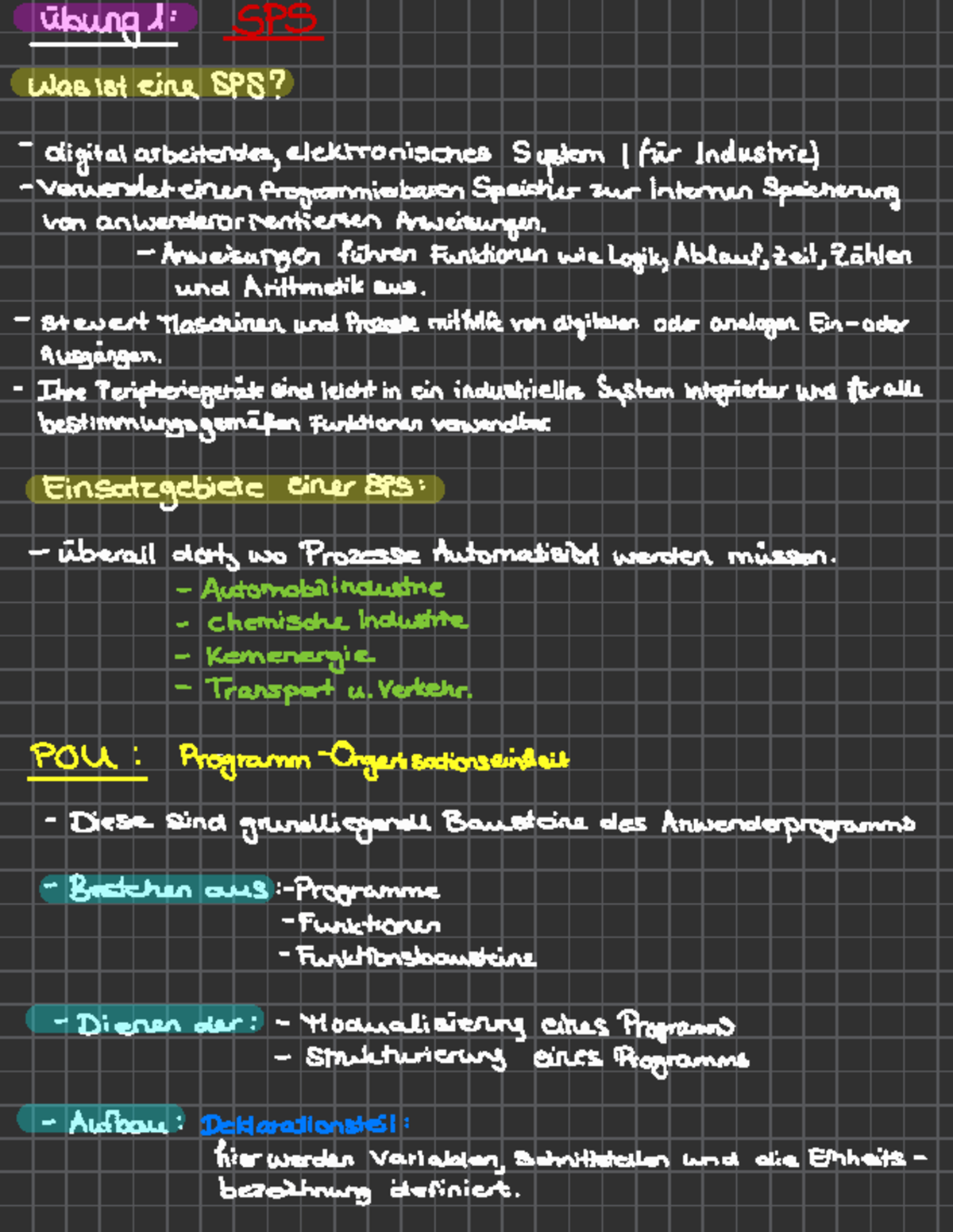 Übung 1 SPS —— Übung 1 SPS Was ist eine SPS? digital arbeitendes , elektronisches